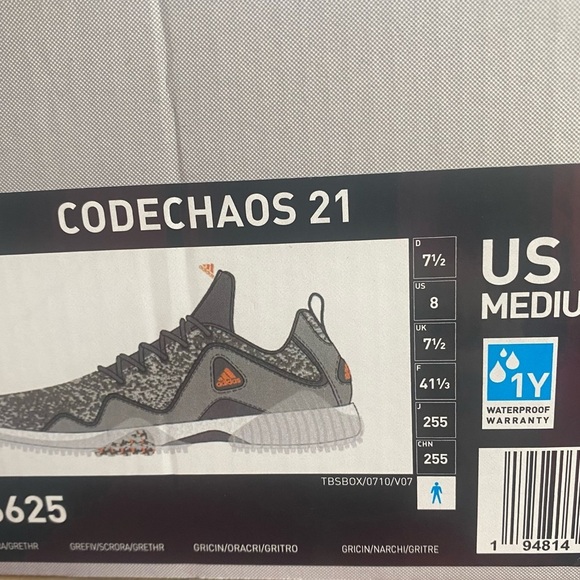 Adidas CODECHAOS 21 Golf Shoes SZ 8 - Picture 10 of 11